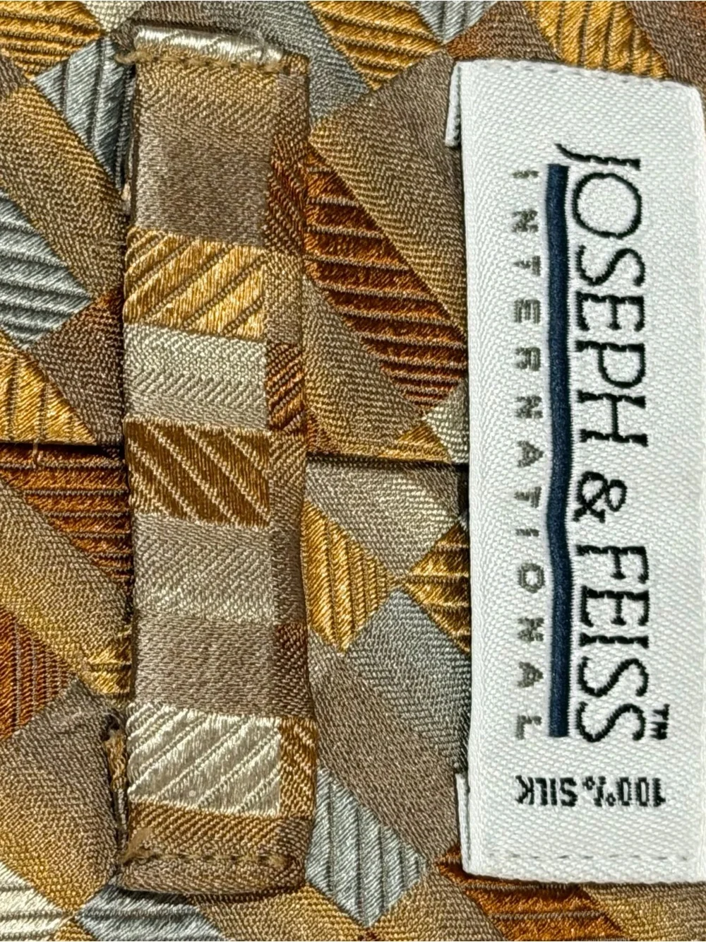 Joseph & Feiss Gold and Cream Tie